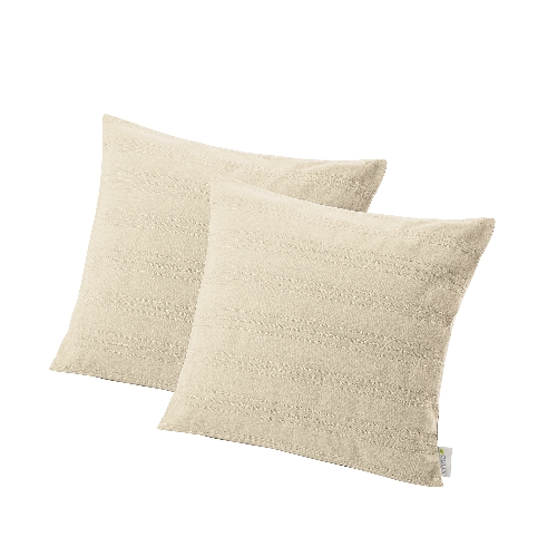 Kussenhoezen van bio-katoen, set van 2, beige, 40 x 40 cm