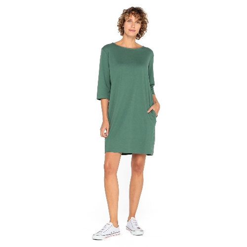 Jersey jurk van bio-katoen, laurier, 36
