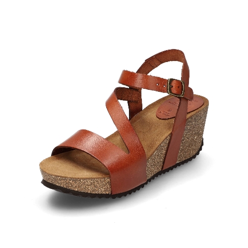 Sandaal met sleehak JILL, cognac, 38