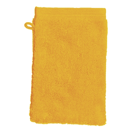 Washandjes van bio-katoen, 4 stuks, geel, 15 x 21 cm