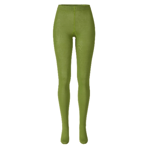 Ondoorzichtige panty van bio-katoen, kiwi, 44/46